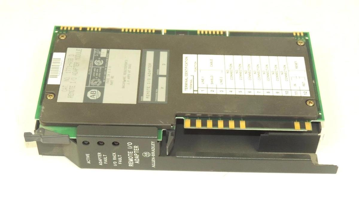 Used ALLEN BRADLEY 1771-ASB/D REMOTE I/O ADAPTER MODULE 1771ASB SER. D