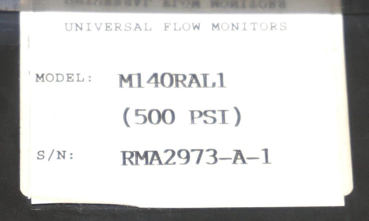 Used UNIVERSAL FLOW MONITORS M140RAL1 LCD MONITOR, 500 PSI