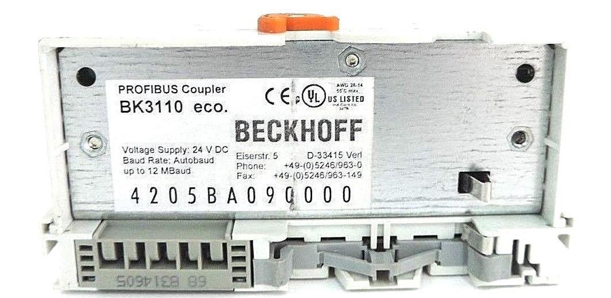 Used BECKHOFF BK3110 PROFIBUS COUPLER 24VDC
