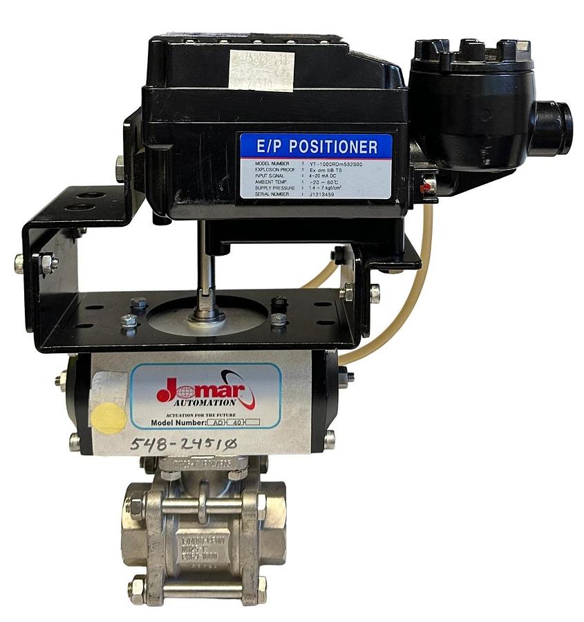 JOMAR AUTOMATION YT-1000RDm532S00 / AD-40 E/P POSITIONER / ACTUATOR 4-20mA NSNP