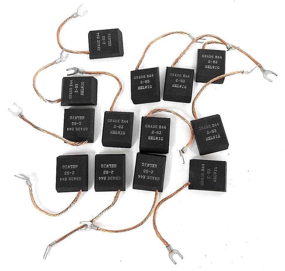 Used LOT OF 13 NEW HELWIG CARBON E-83 GRADE E44 CARBON BRUSES