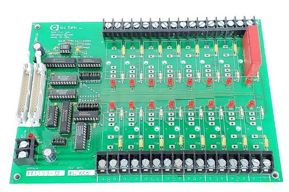 Used ACTEK INC. IOM-116 I/O CONTROL BOARD B-00218 REV. 0.1 B-00219 B-00220 IOM116