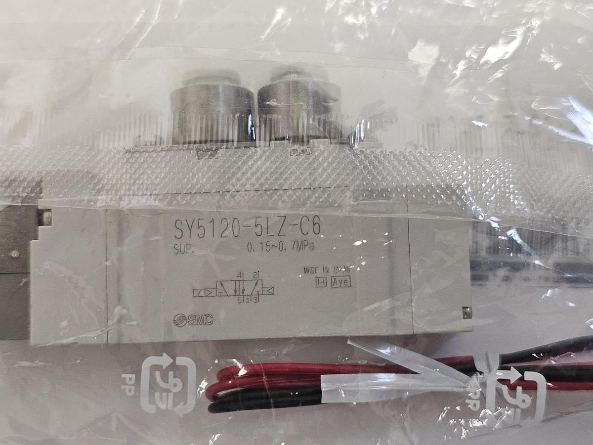 NEW SMC SY5120-5LZ-C6 SOLENOID VALVE SY SERIES 5 PORT SY51205LZC6 24VDC