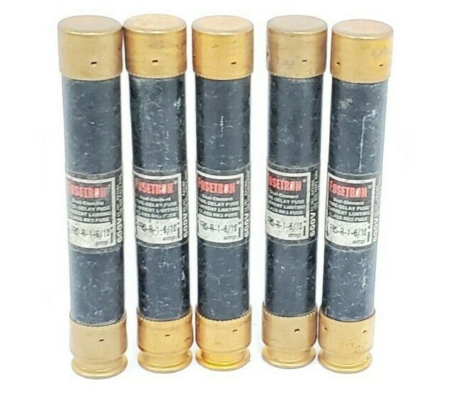 Used LOT OF 5 COOPER BUSSMANN FRS-R-1-6/10 FUSETRON FUSES FRSR1610, 600V