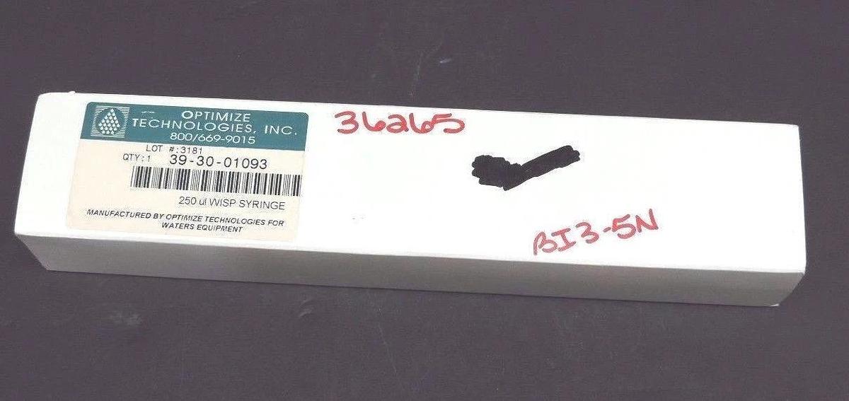 Used NIB OPTIMIZE TECHNOLOGIES 39-30-01093, 250UL WISP SYRINGE 393001093