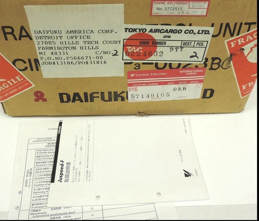Used NIB YASKAWA JUSPEED-F CIMR-15CP3-0023BC DAIFUKU SERVO CONROL UNIT CIMR15CP30023