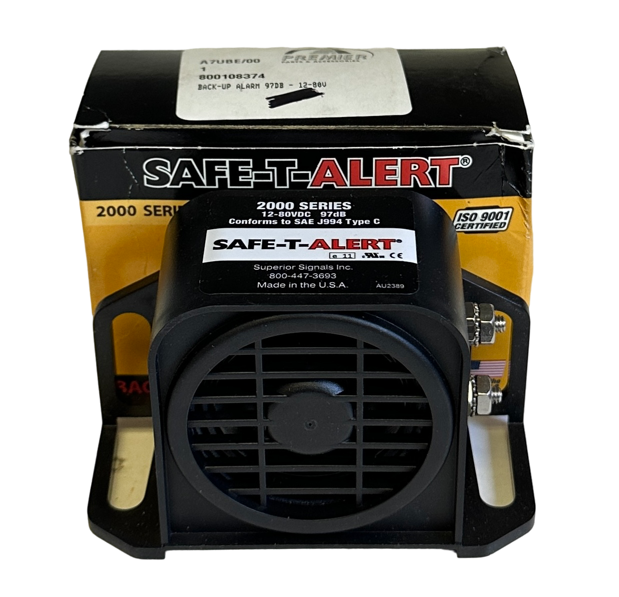 Used NEW PREMIER SAFE-T-ALERT 800108374 OEM BACK-UP ALARM 97DB 12-80V FOR FORKLIFT