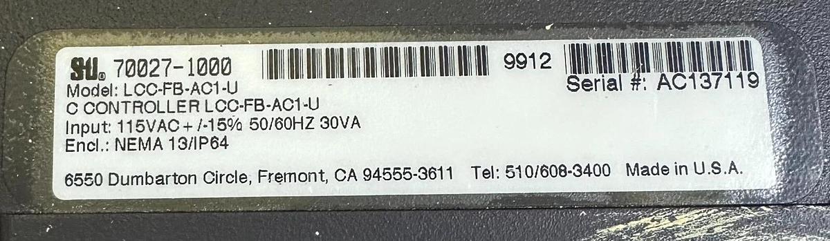 Used STI 70027-1000 / 700271000 LIGHT CURTAIN CONTROLLER LCC-FB-AC1-U / LCCFBAC1U