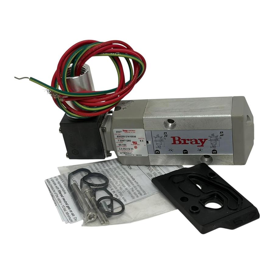 Used Bray 630250 Solenoid Valve 120V 30-150 PSI NAMUR 5/2 3/2 Spool WT8004A1 New
