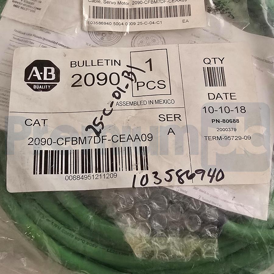 Allen-Bradley 2090-CFBM7DF-CEAA09 /A Servo Motor Feedback Cable 9m SpeedTEC NSFS