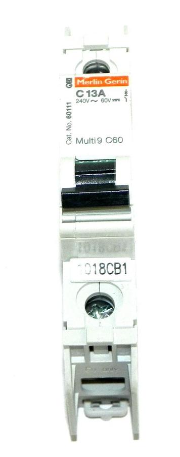 NEW MERLIN GERIN 60111 CIRCUIT BREAKER 240V~60V, C 13A, MULTI 9 C60