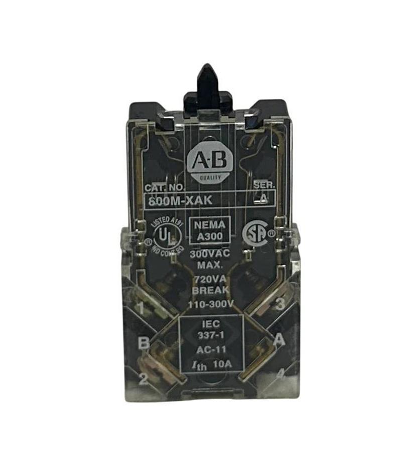 ALLEN BRADLEY 800M-XAK /A BULLETIN 800M CONTACT BLOCK 22mm 1NO/1NC 800MXAK NSMP