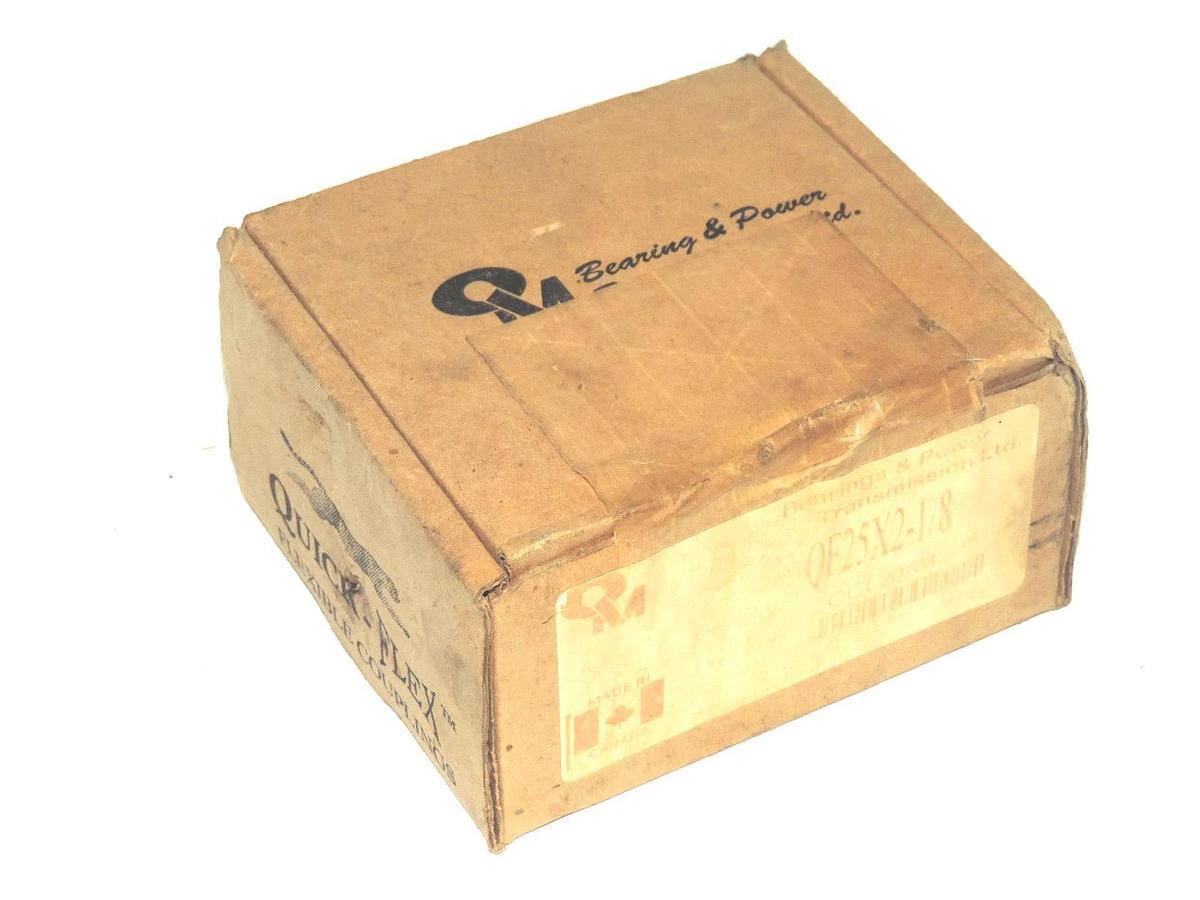 Used NIB QM BEARING & POWER TRANSMISSION QF25X2-1/8 QUICK-FLEX COUPLING, QF25X218