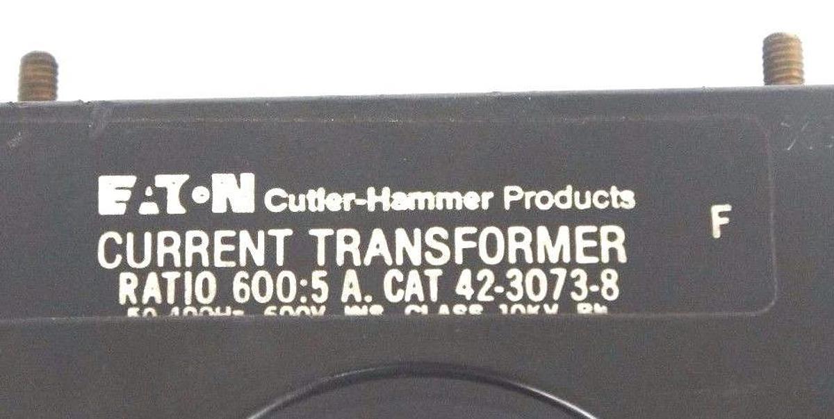 Used INSTRUMENT TRANSFORMERS INC 6SFT601 CUTLER HAMMER 42-3073-8 RATIO 600:5