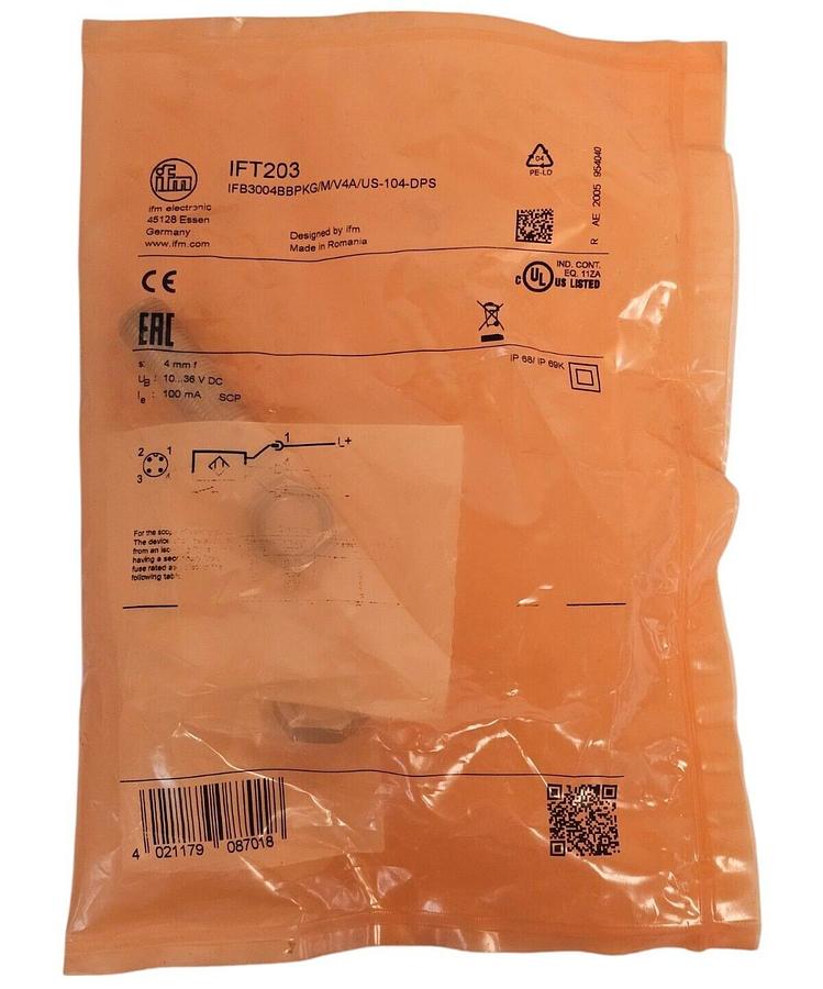 Used NEW IFM IFB3004BBPKG/M/V4A/US-104-DPS IFB3004BBPKG/M/V4A/US-104-DPS IFT203