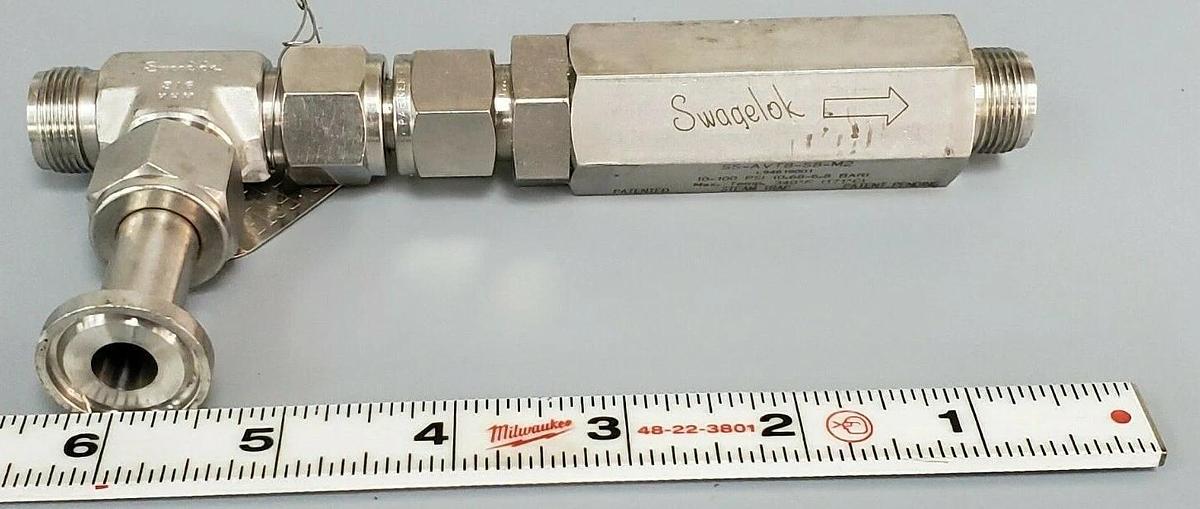 Used SWAGELOK SS-AVT8-S8-M2 STEAM TRAP 10-100 PSI SSAVT8S8M2, 0.68-6.8 BAR