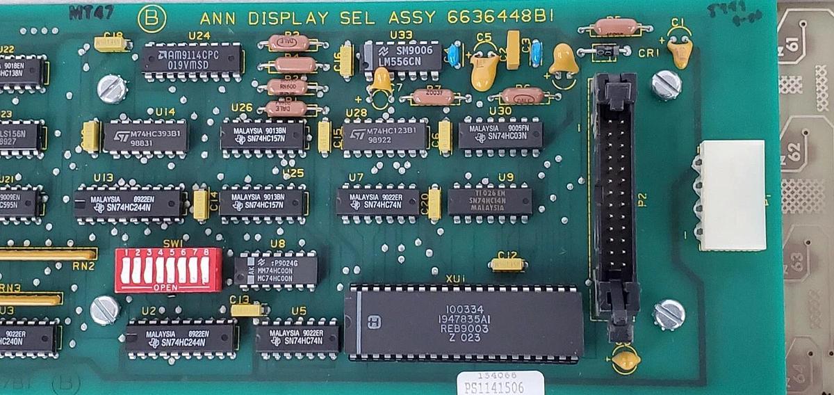 Used ASEA BROWN BOVERI ABB BAILEY CONTROLS 6636448BI ANNUNCIATOR DISPLAY SEL ASSEMBLY