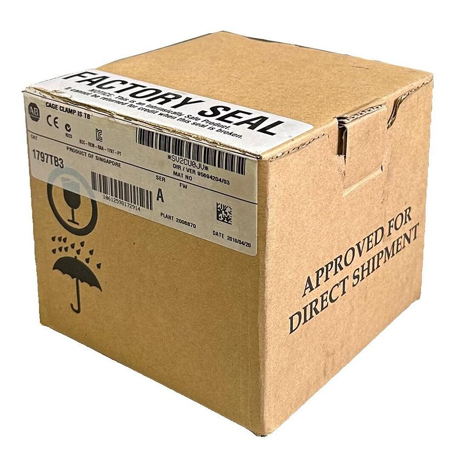 Used NEW ALLEN BRADLEY 1797-TB3 /A Flex Ex CAGE CLAMP IS TERMINAL BASE 1797TB3