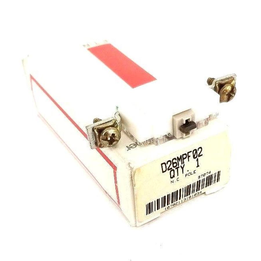 Used NIB EATON CUTLER-HAMMER D26MPF02 FRONT POLE RELAY N.C. POLE