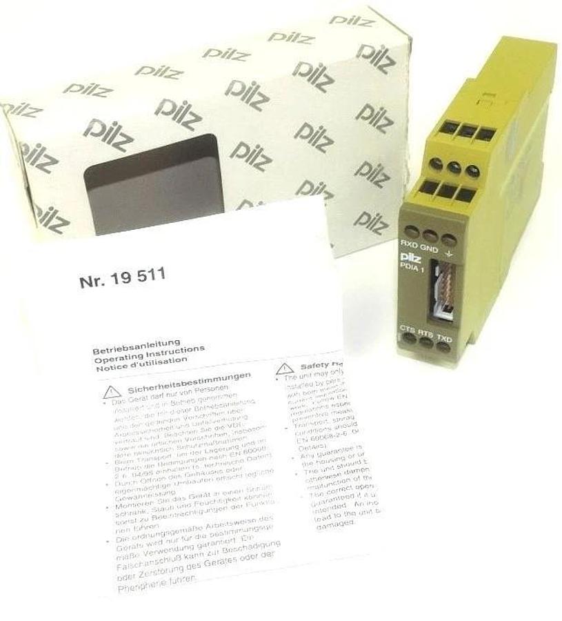 Used NIB PILZ PDIA 1 SAFETY RELAY IDENT. NR: 874640, 24VDC, PDIA 1 24VDC, PDIA124VDC