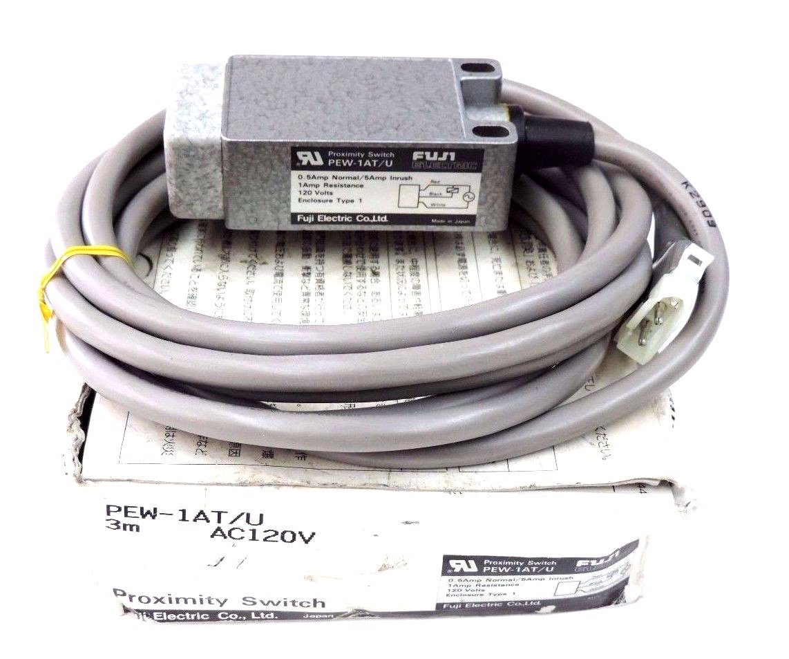 Used NIB FUJI ELECTRIC PEW-1AT/U PROXIMITY SWITCH 3M, 120VAC, 0.5AMP, PEW1ATU