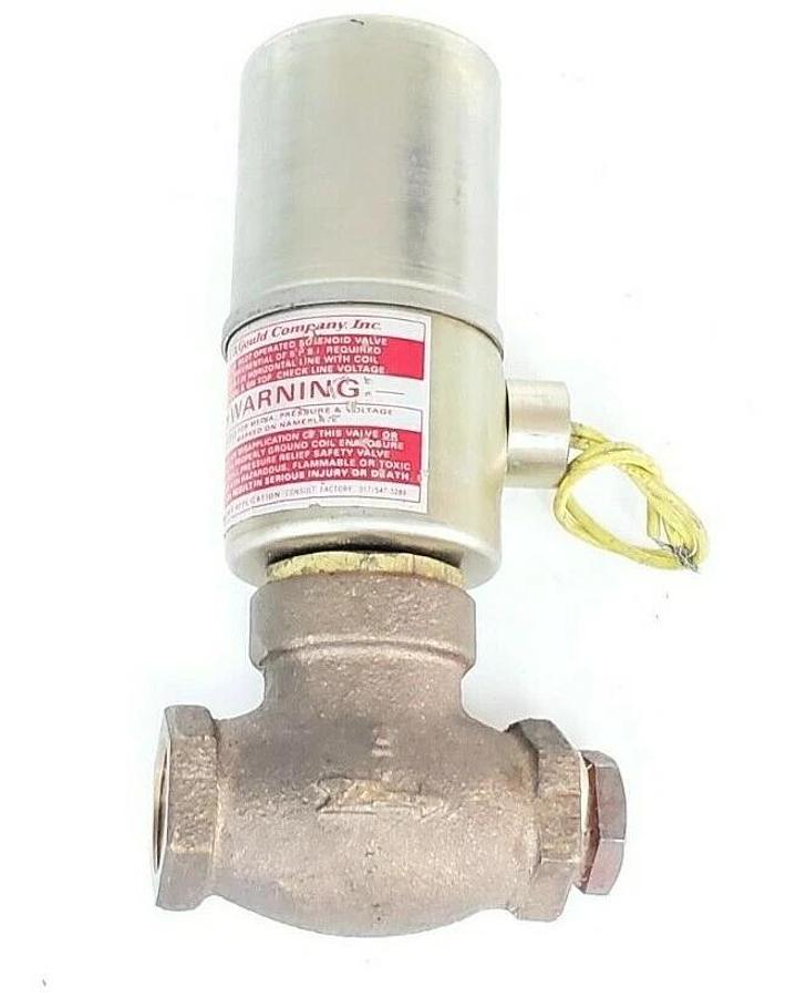 Used GOULD COMPANY QR-3 SOLENOID VALVE AIR/WATER 120V 5-150PSI 60CY SIZE: 3/4''