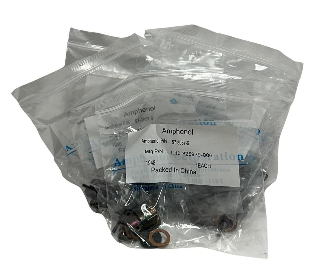 10 AMPHENOL 97-3057-6 / U10-825939-006 OLIVE CONNECTOR CABLE CLAMPS 14/14S NSMP