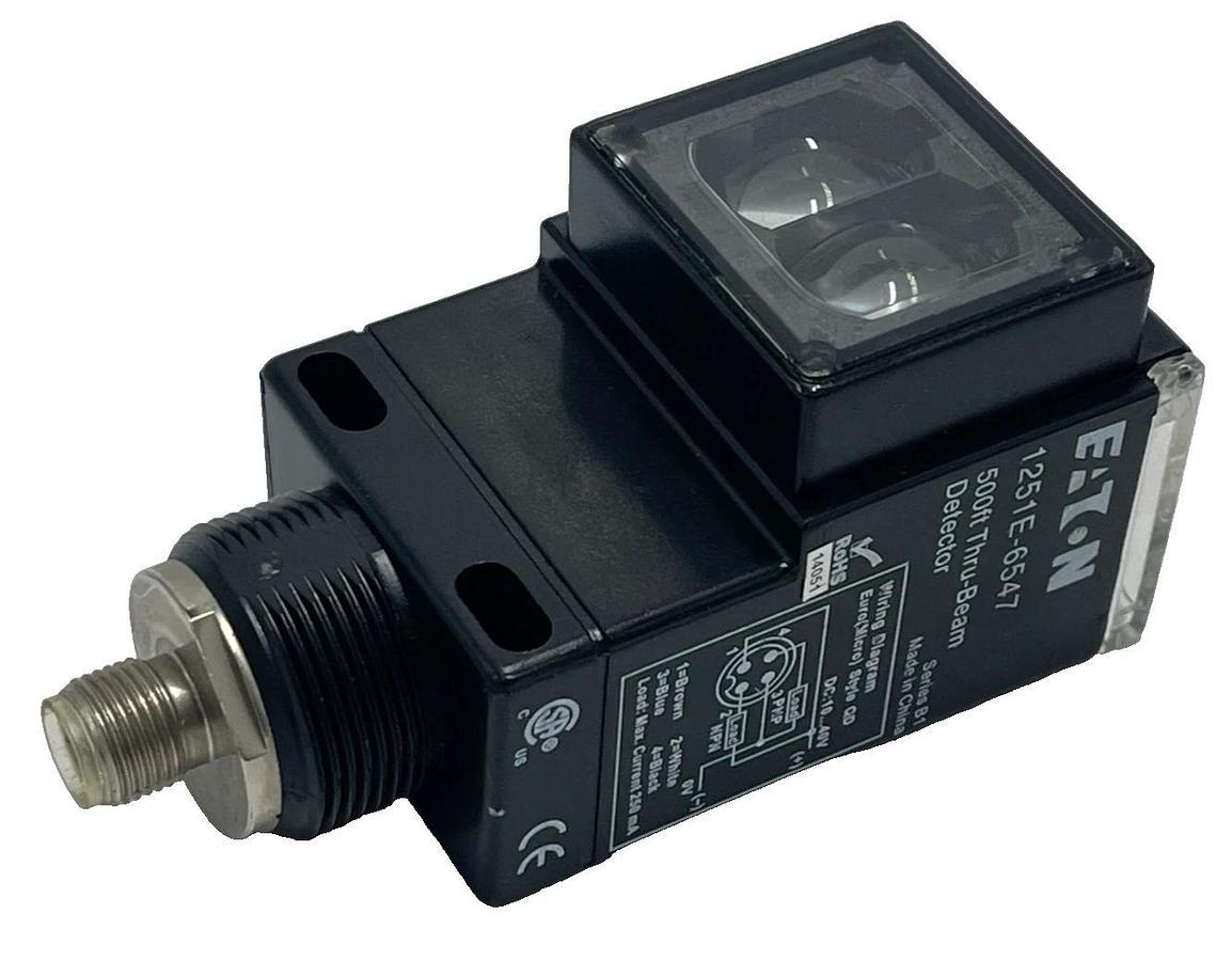 EATON 1251E-6547 Ser. B1 Thru-Beam Detector 500ft Range 10-30VDC M12 QD, NSNP