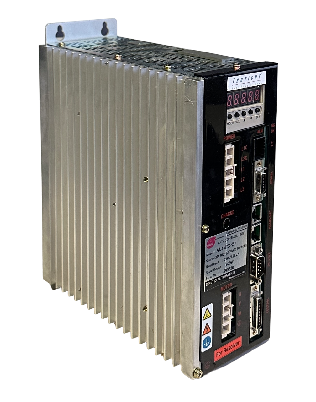 Used NEW CINETIC AUTOMATION AU45RC-20 / AU45RC20 AXIS CONTROL UNIT 200W A60E3-HX-4200