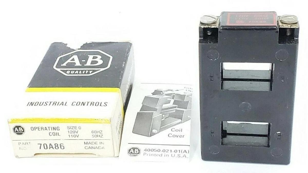 Used ALLEN BRADLEY 70A86 COIL 120V 60CY, 110V 50CY (IN BOX)