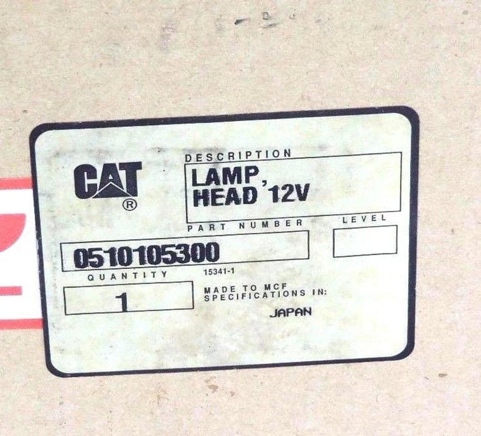 Used NEW SEALED CATERPILLAR 0510105300 LAMP HEAD 12V, 55WATT, 0510-10105300