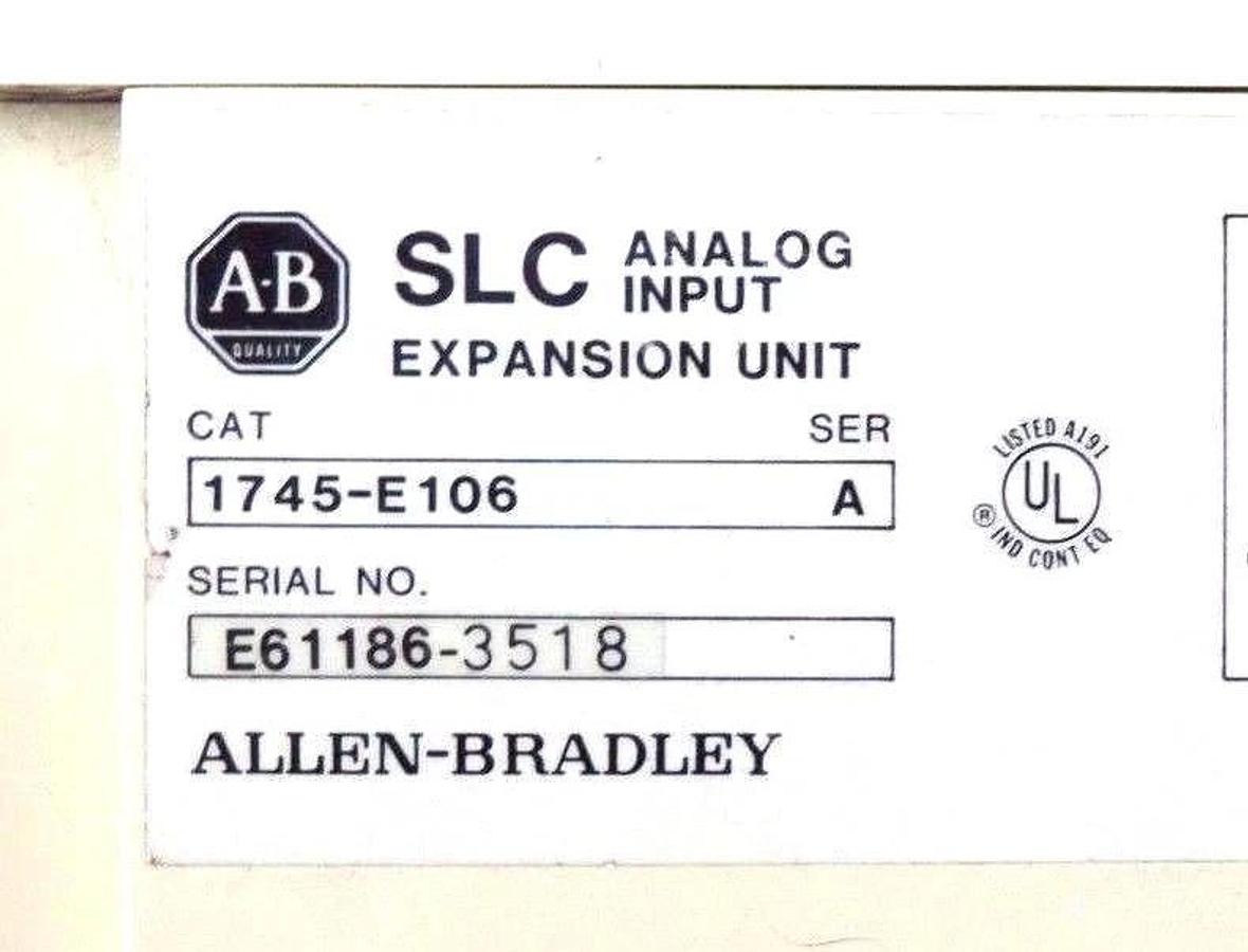 Used ALLEN BRADLEY 1745-E106 SER. A EXPANSION UNIT 1745E106