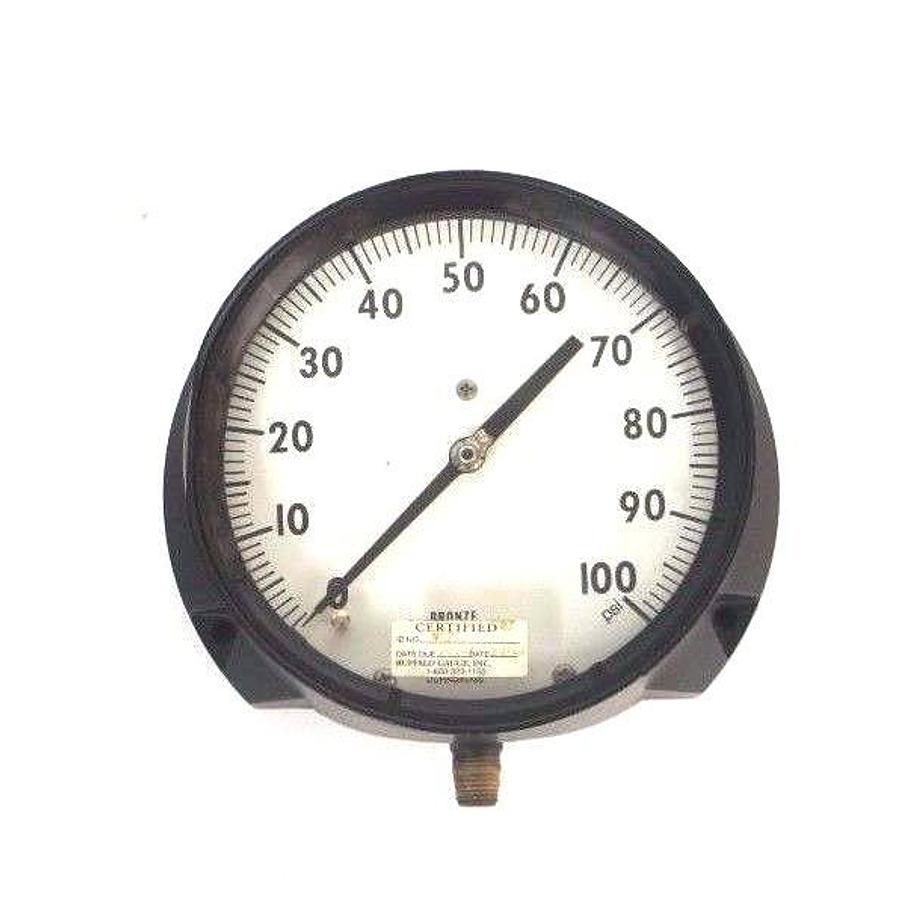 Used ASHCROFT DURAGAUGE Q-8451 PRESSURE GAUGE 0-100 PSI, 1/4" NPT, Q8451