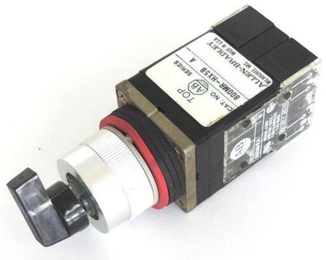 Used NEW ALLEN BRADLEY 800MR-HX5B SELECTOR SWITCH OPERATOR 800MRHX5B SER. A