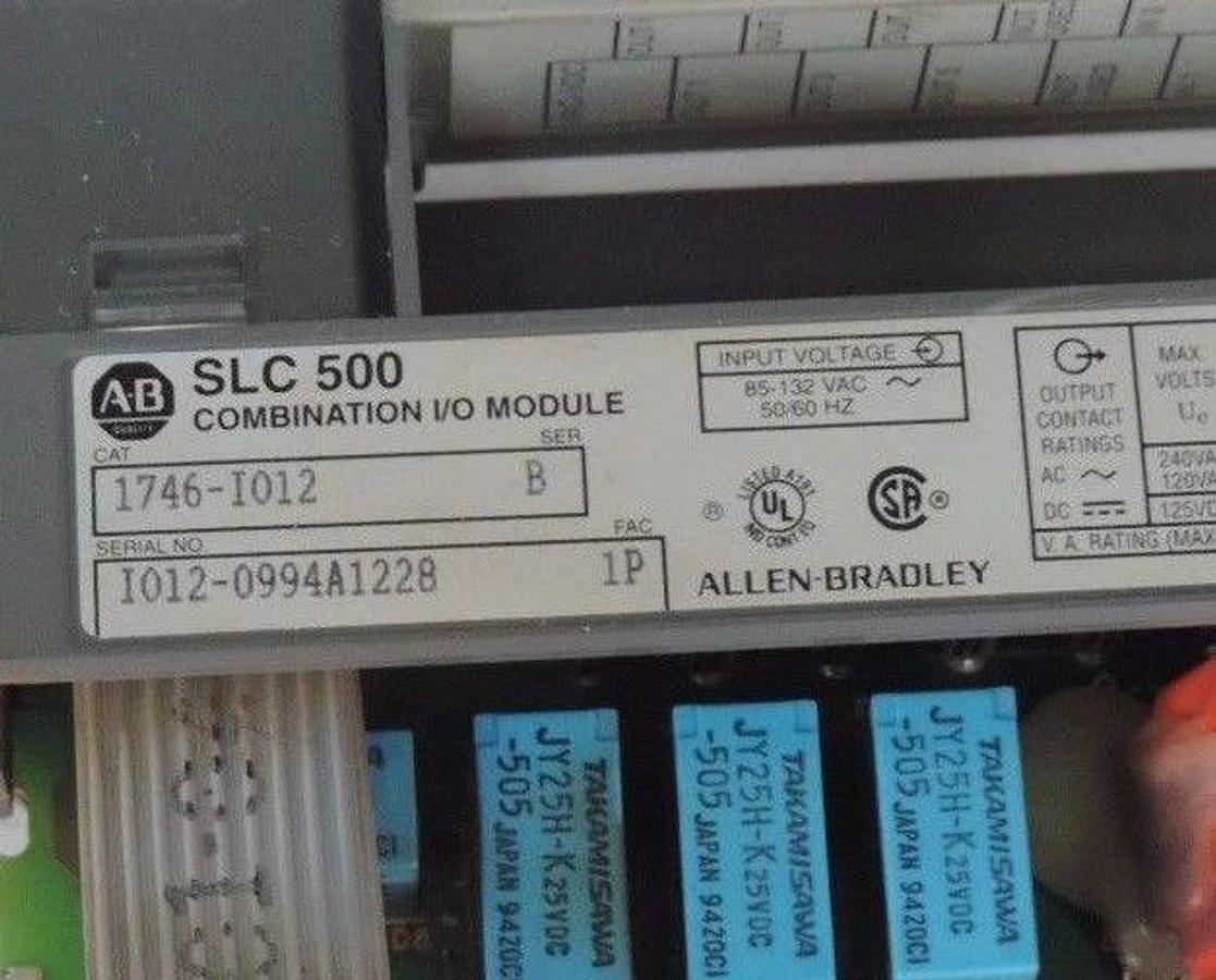 Used ALLEN BRADLEY 1746-IO12 COMINATION I/O MODULE SER B 1746IO12 W/O WIRING HARNESS