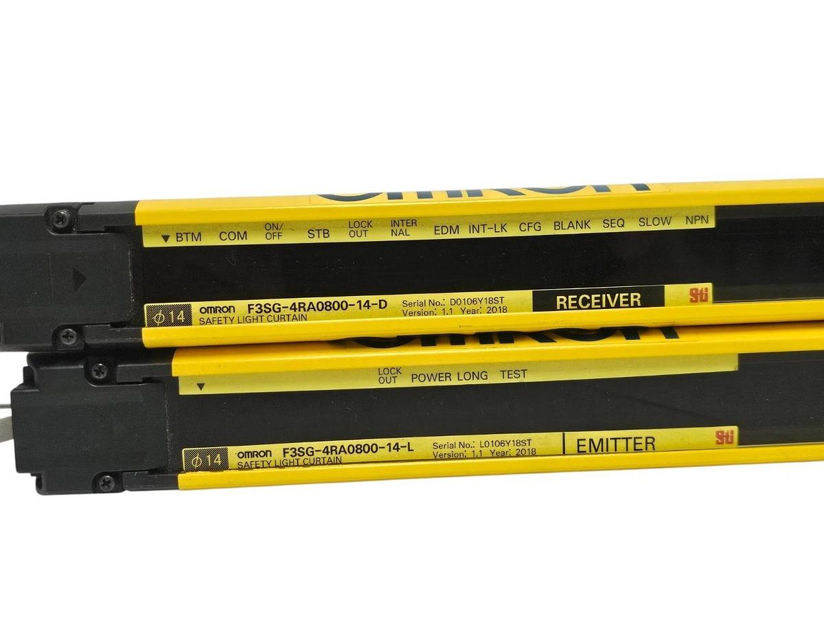 OMRON STI F3SG-4RA0800-14 F3SG-RA SAFETY LIGHT CURTAIN SET 14mmx800mm 24VDC NSNP