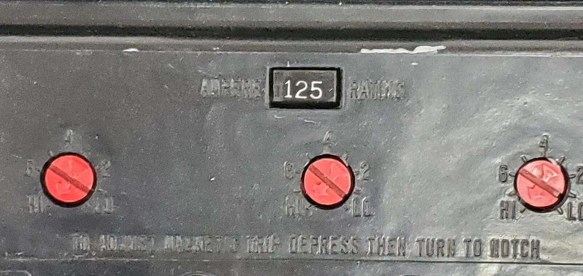 Used WESTINGOUSE CAT NO. KA3225F STYLE NO. 2602D86G02 CIRCUIT BREAKER 3P, 225A, 600V