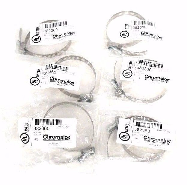 LOT OF 6 NEW CHROMALOX 382360 PS-3 PIPE STRAP