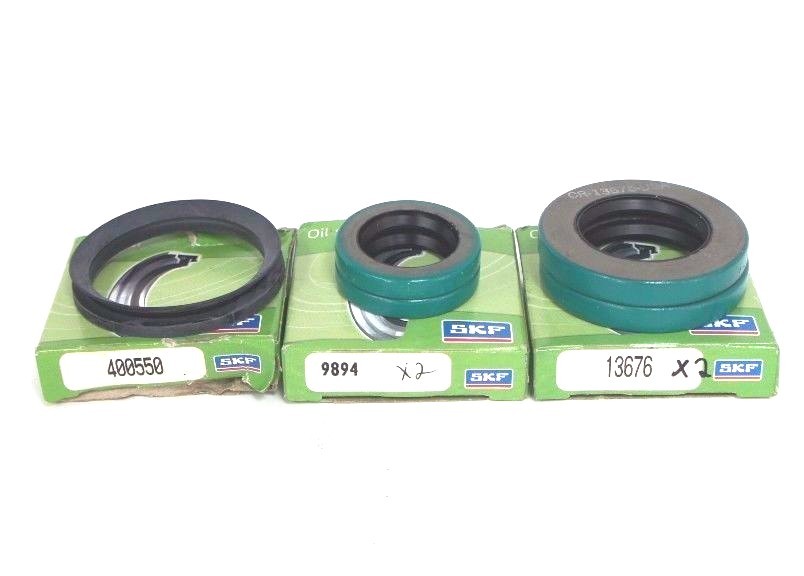 Used LOT OF 5 NIB SKF OIL SEALS (1) 400550 (2) 9894 (2) 13676