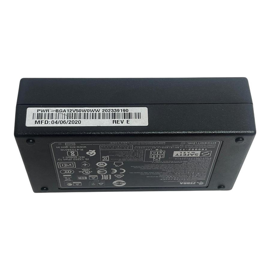 Used Zebra PWR-BGA12V50W0WW Power Supply Block CBL-DC-451A1-01 12V 4.16A 50W Cord