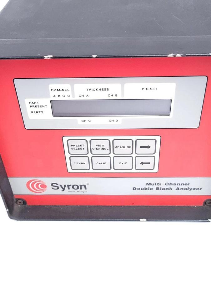 Used SYRON DBA020 DOUBLE BLANK ANALYZER 120VAC S/N:003
