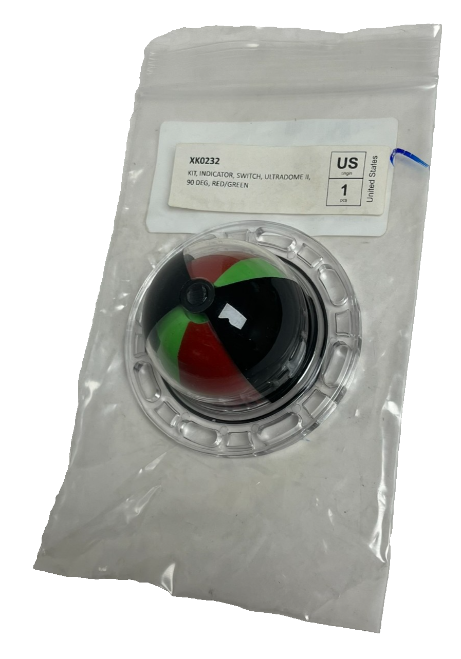 Used NEW Automax XK0232 Clear UltraDome II Indicator Kit | 90° Red/Green | Flowserve