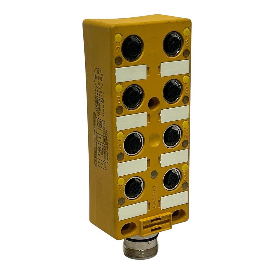 Used Turck VB 80-P7X9-CS12 8-Port Actuator & Sensor Junction Box U7032 Side Exit NSMP