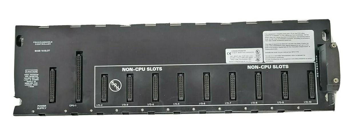 Used GE FANUC IC693CHS391M 10-SLOT BASE EMI ENHANCED