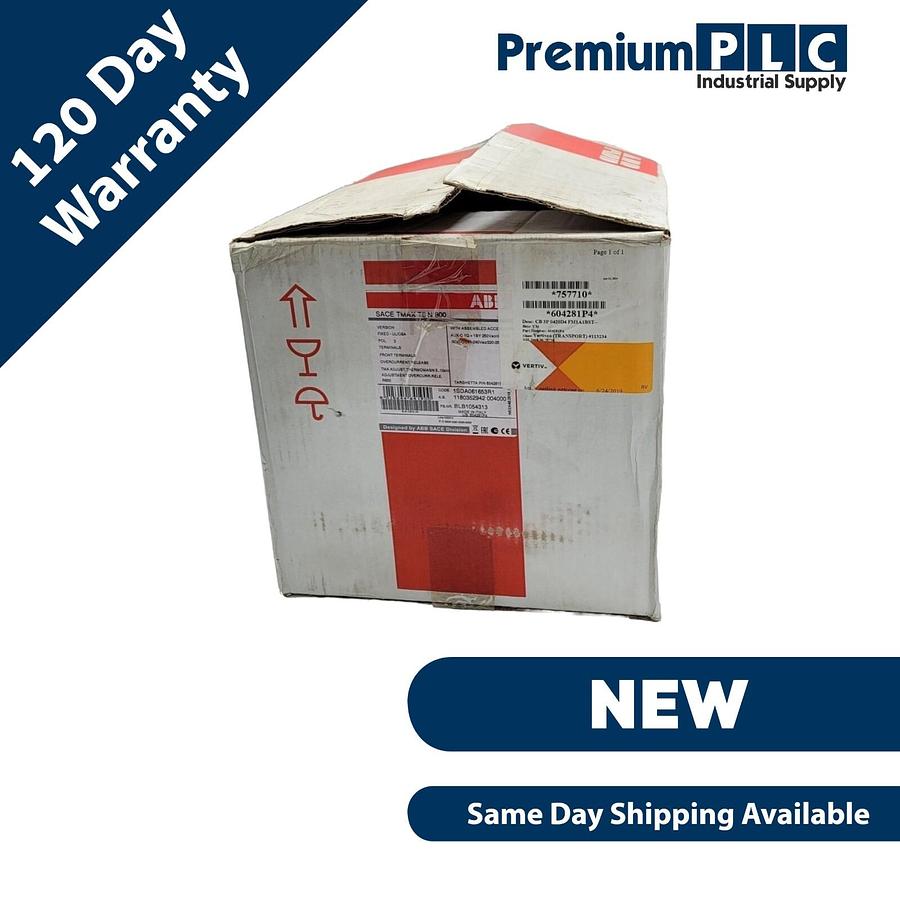 NEW IN BOX ABB 1SDA061653R1 SACE TMAX T6N 800 CIRCUIT BREAKER 3-POLE 600A