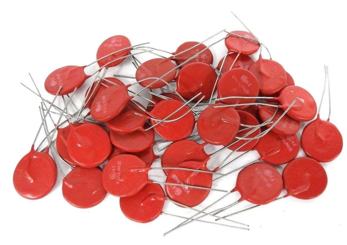 Used LOT OF 33 NEW GE V320LA40B VARISTORS 320VRMS 20MM DUAL