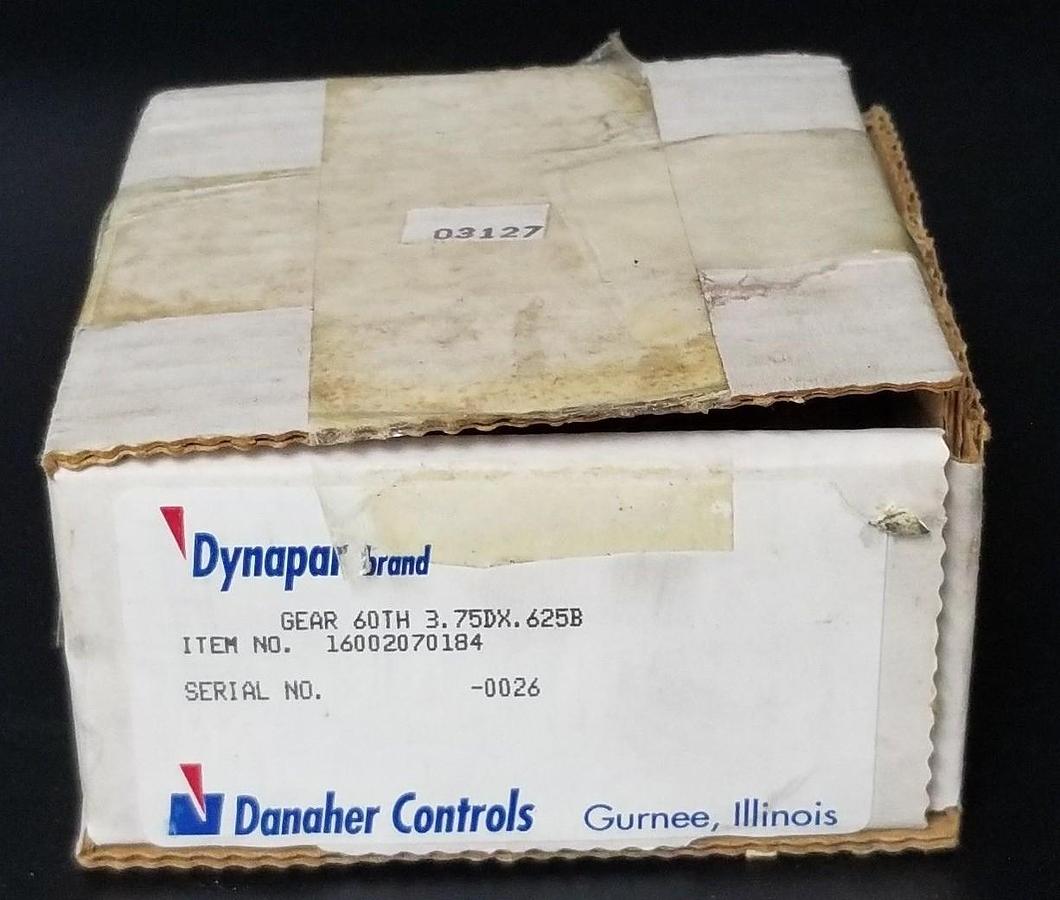 Used BOX OF 3 NEW DANAHER DYNAPAR 16002070184 GEARS, 60 TOOTH, 3.75D X .625B