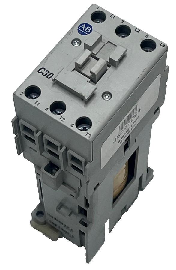 Used Allen-Bradley 100-C30D*00 Ser C IEC Contactor 30A 3Pole 600V w/ TC714M COIL NSNP