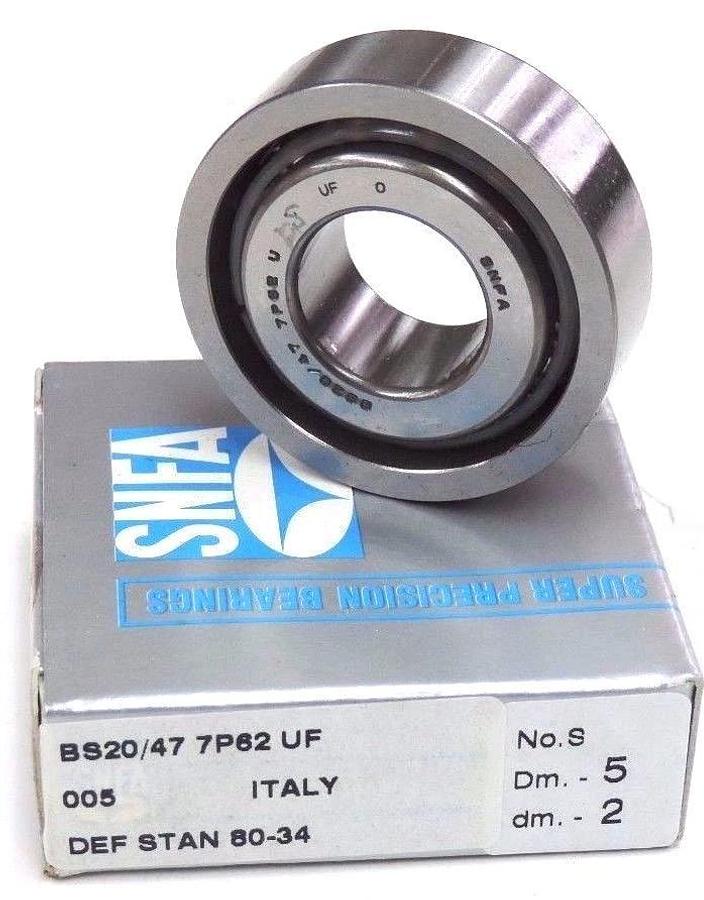 Used NIB SNFA BS20/47 7P62 UF SUPER PRECISION ANGULAR CONTACT BALL BEARING