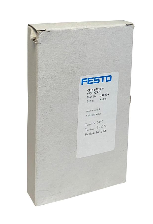 FESTO CPE14-M1BH-5/3G-QS-8 / 196904 PNEUMATIC SOLENOID VALVE 24VDC 1.28W NSMP